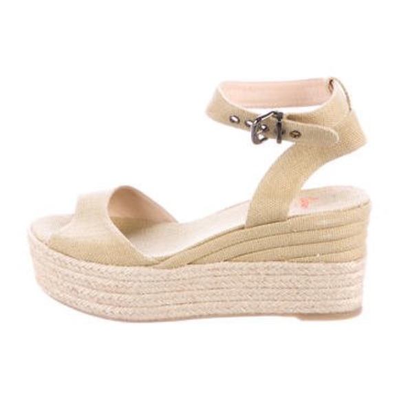 Castaner Tan Albani Espadrille Wedges Size 8 New - Picture 1 of 6